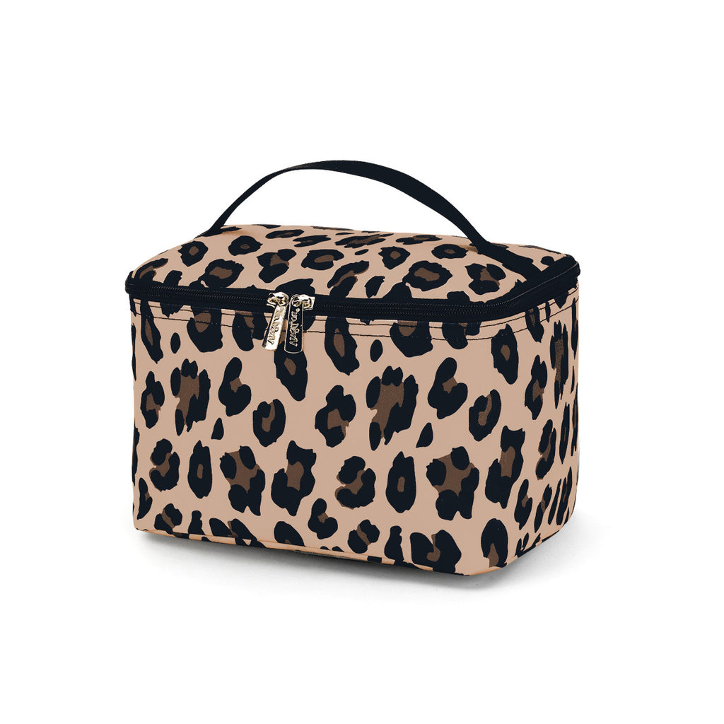 Monogrammed Leopard Cosmetic Bag