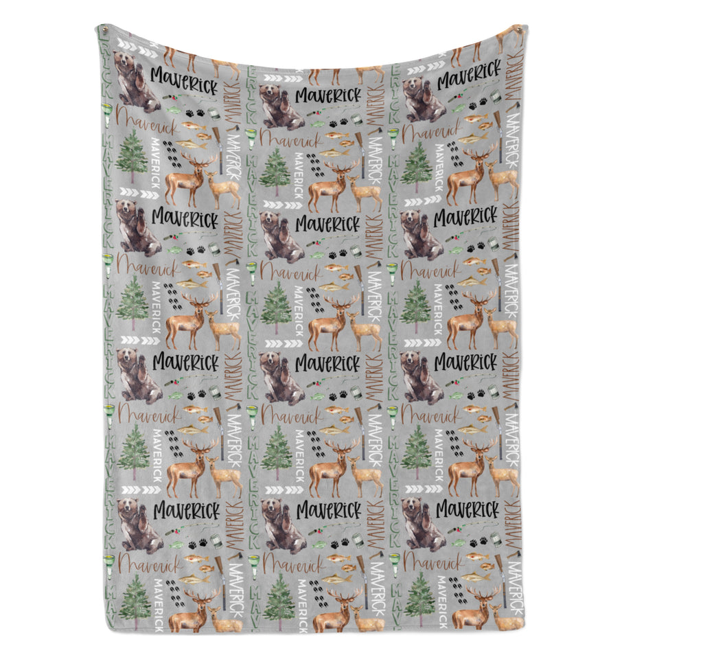 Hunting Fishing Personalized Blanket