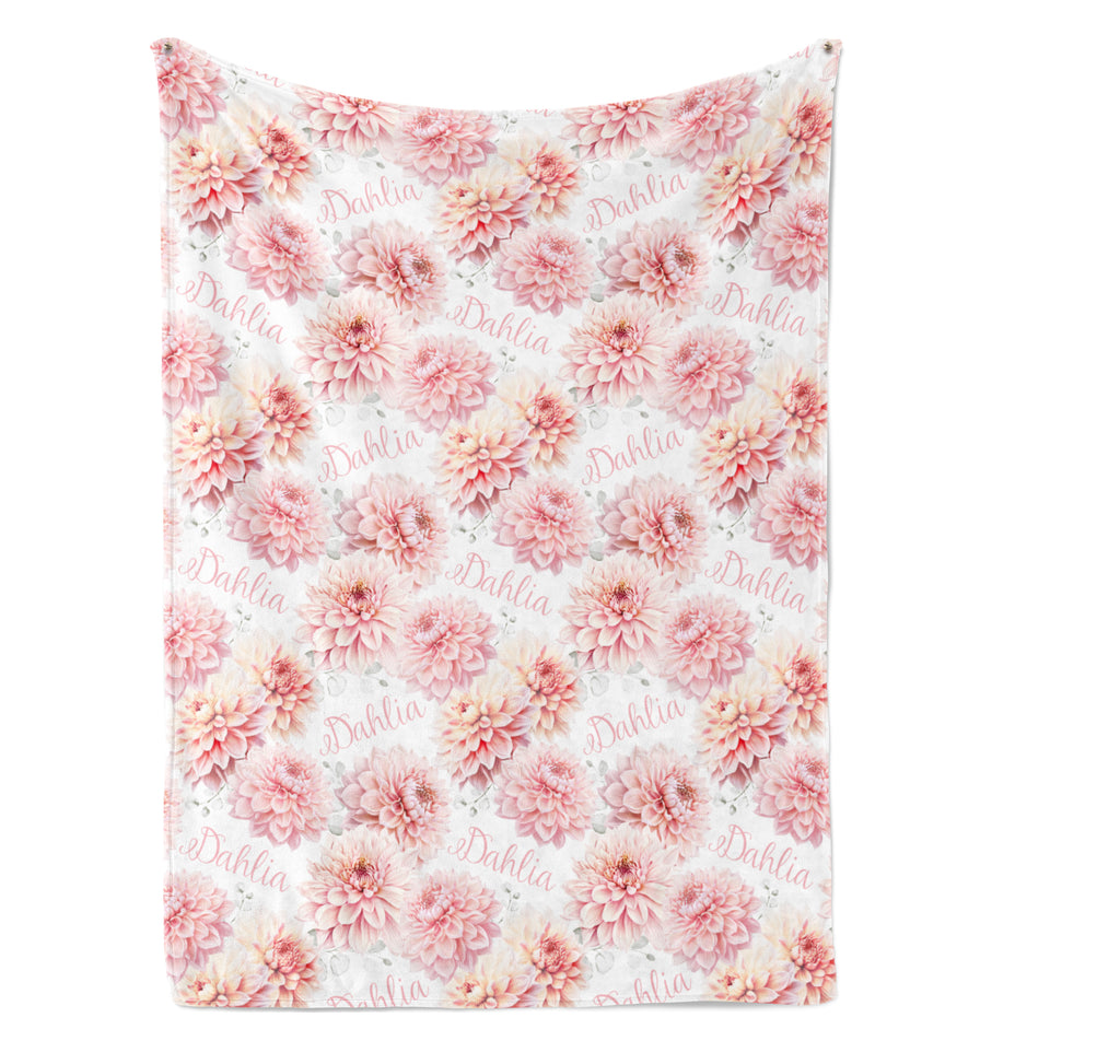 Pink Dahlia Blanket