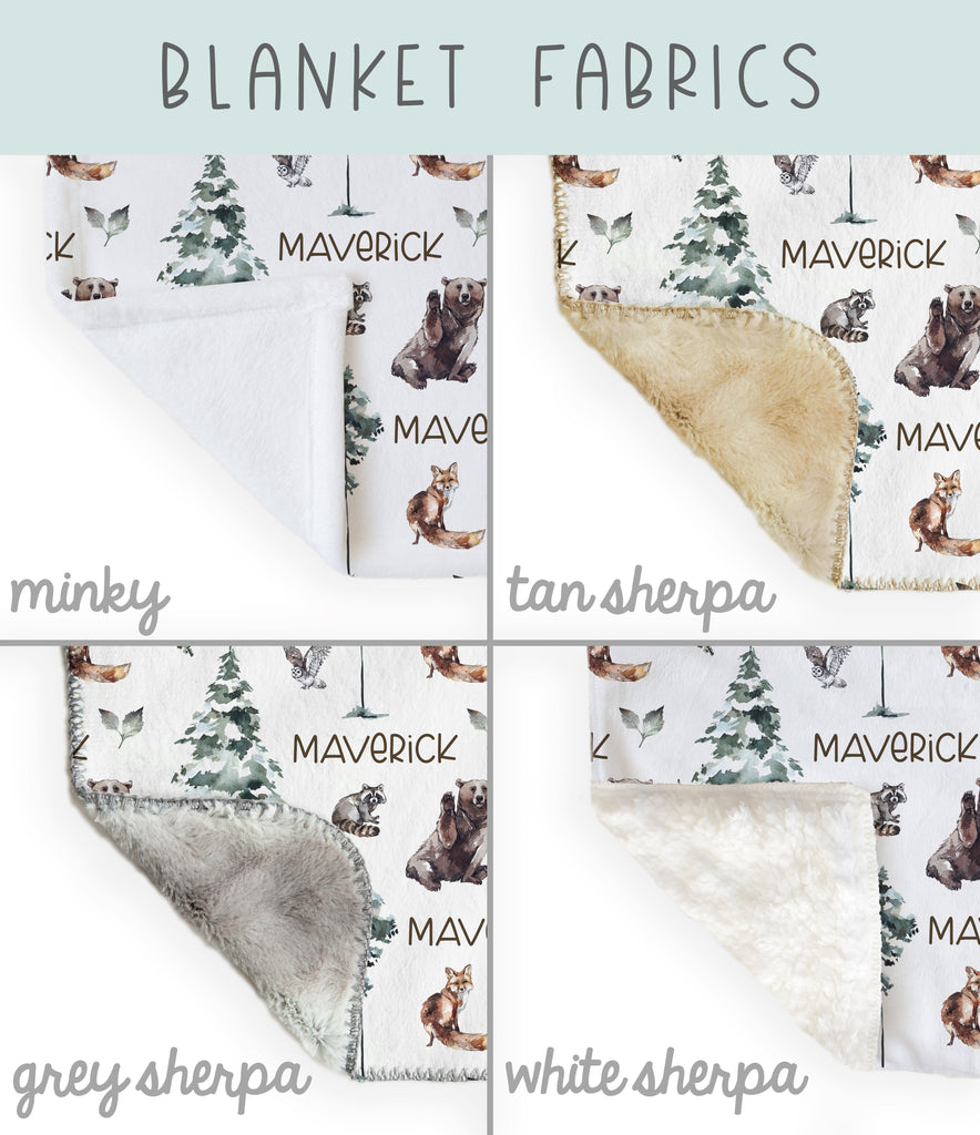 Personalized Woodland Forest Blanket