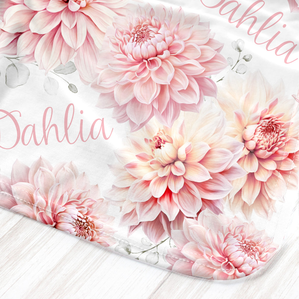 Pink Dahlia Swaddle Set
