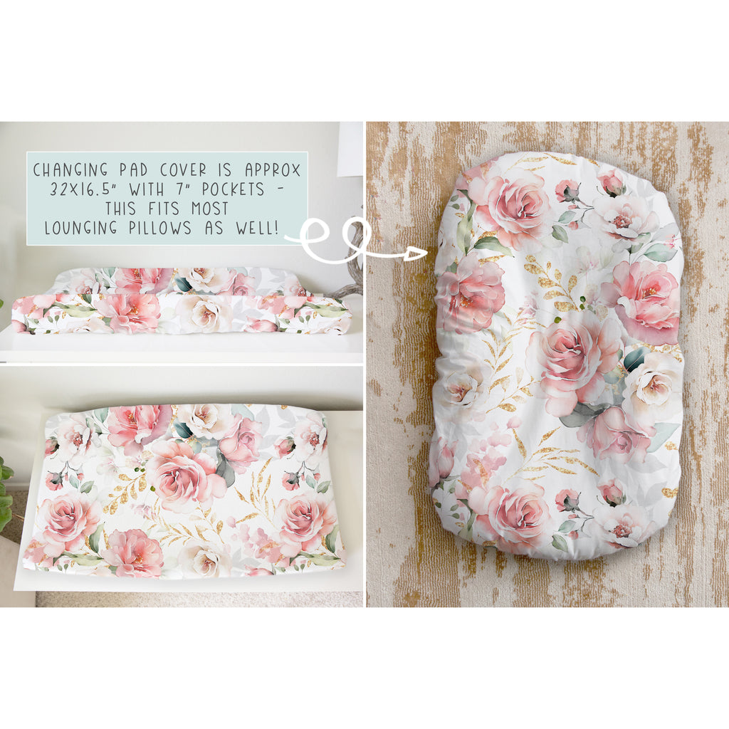 Brynnlee Floral Changing Pad Cover