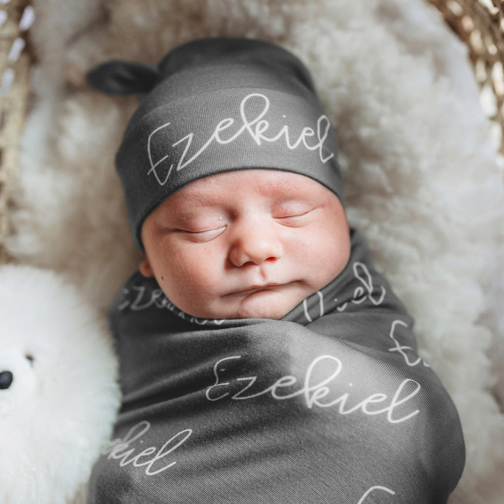 Personalized Swaddle Set (You choose colors!)