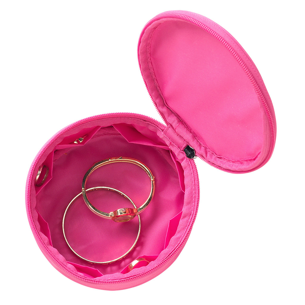 Monogrammed Hot Pink Jewelry Case