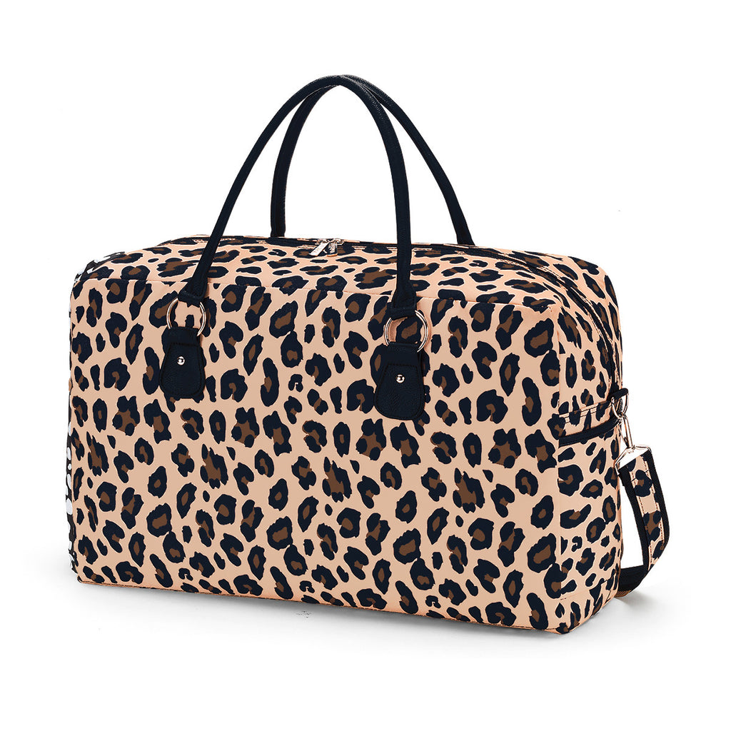 Monogrammed Leopard Travel Bag