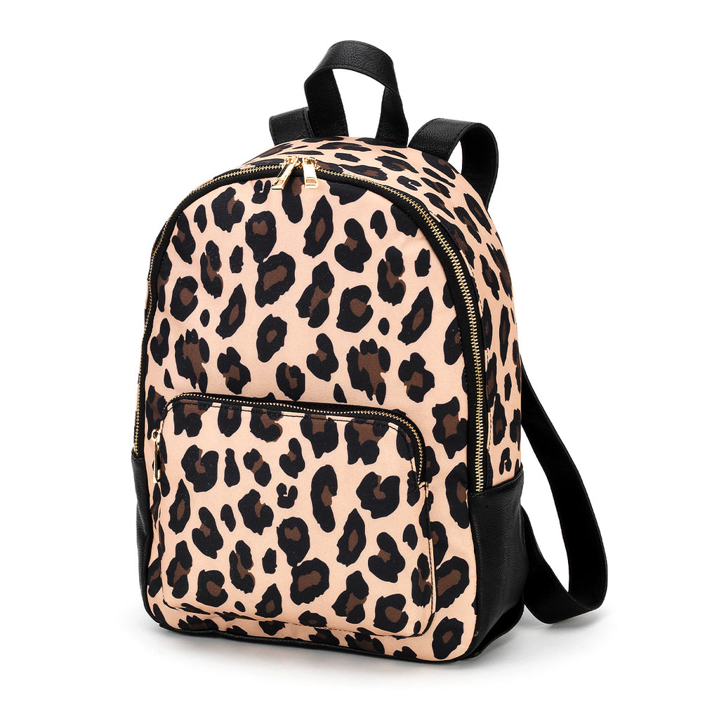 Monogrammed Leopard Backpack