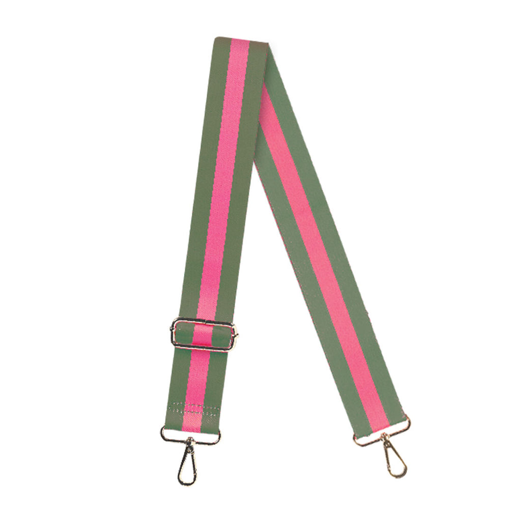 Olive + Hot Pink Crossbody Strap