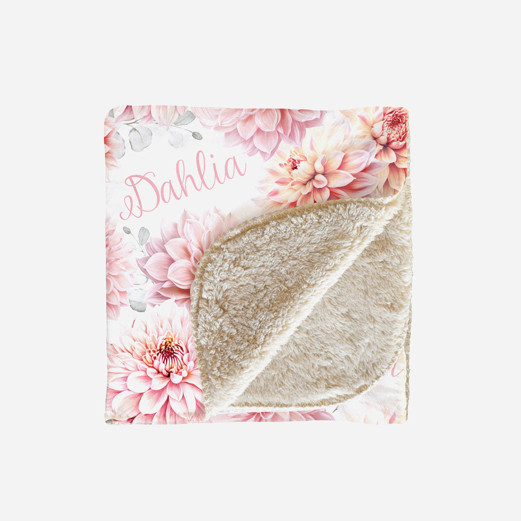 Pink Dahlia Blanket
