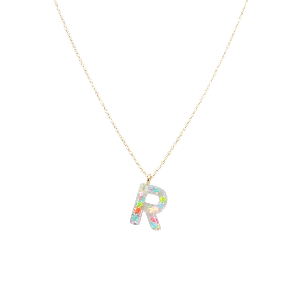 Glitter Initial Necklace