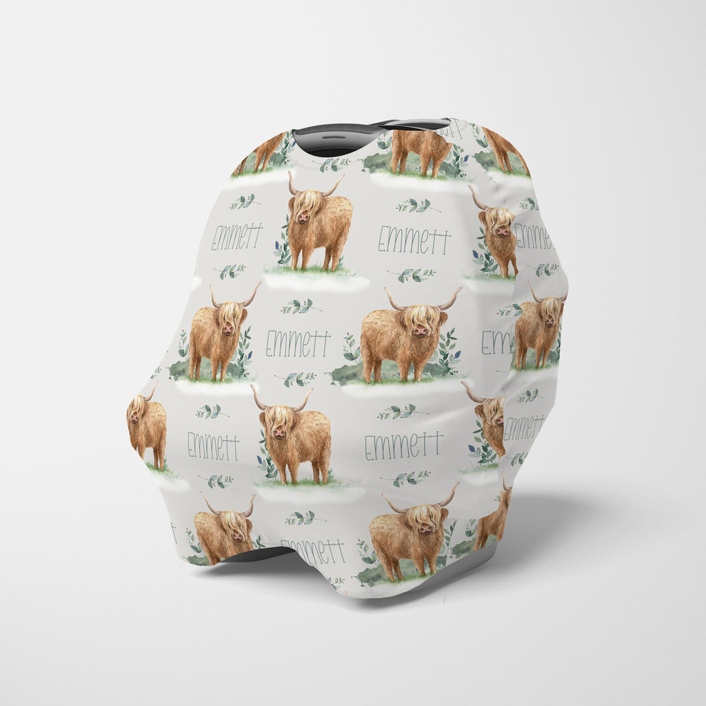 Highland Cow Boy Personalized Multi-Use Cover