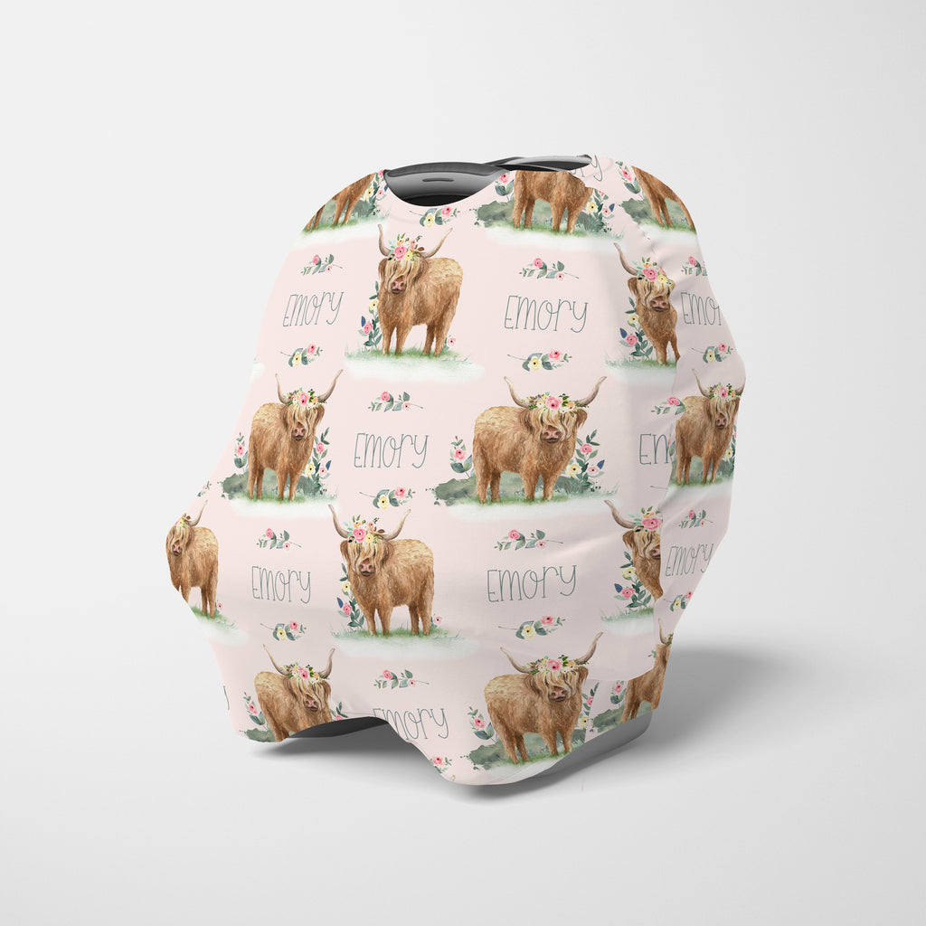 Highland Cow Girl Personalized Multi-Use Cover