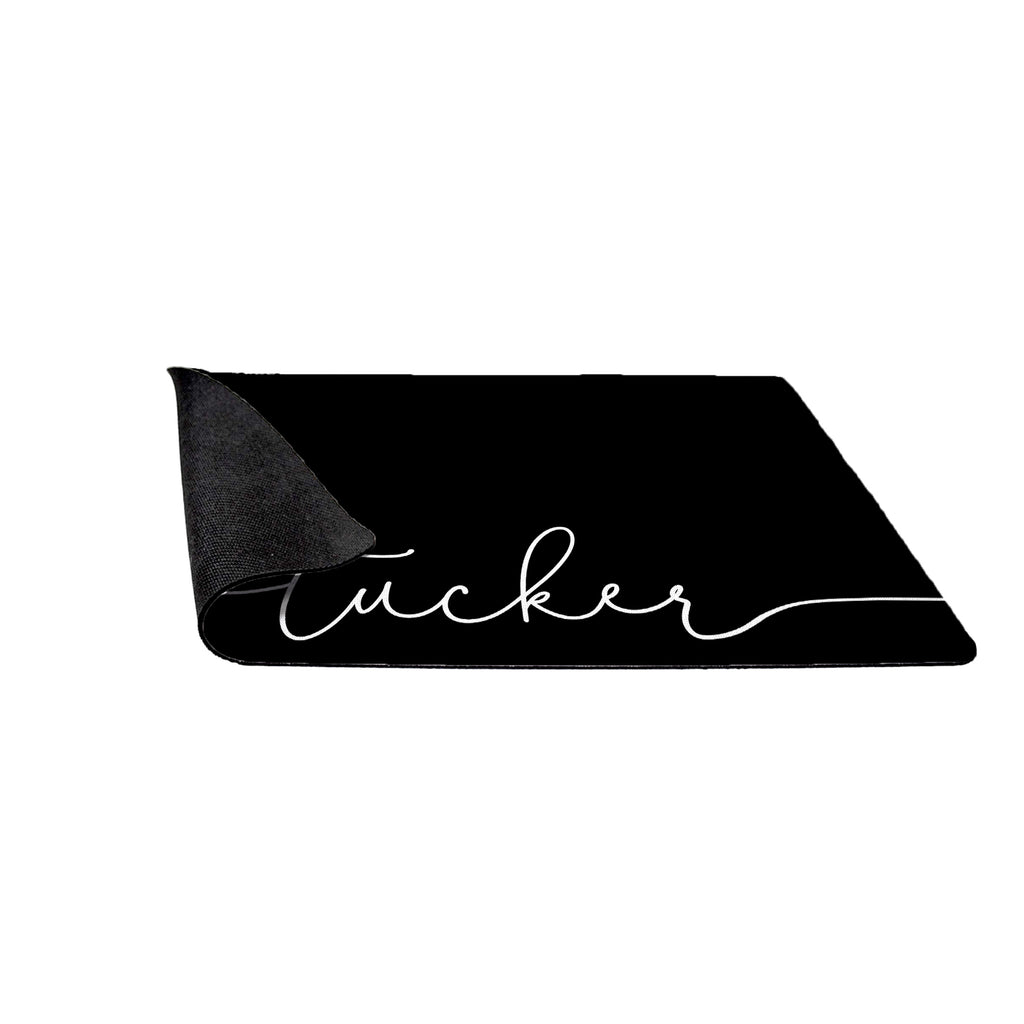 Personalized Simple Name Solid Color Pet Mat