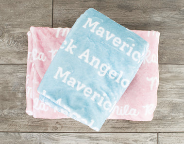 Personalised minky blanket hotsell