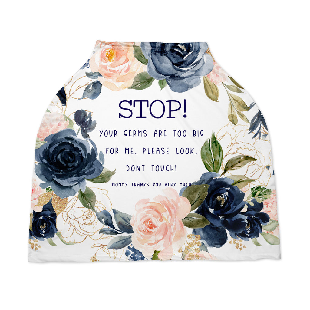 Don't Touch Multi-Use Cover: Navy Floral