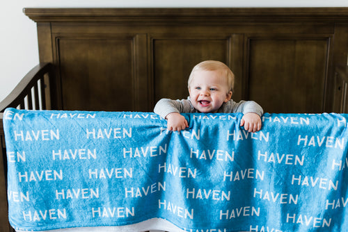 Mish Mash Deals - PERSONALIZED CHEVRON MINKY BABY BLANKETS