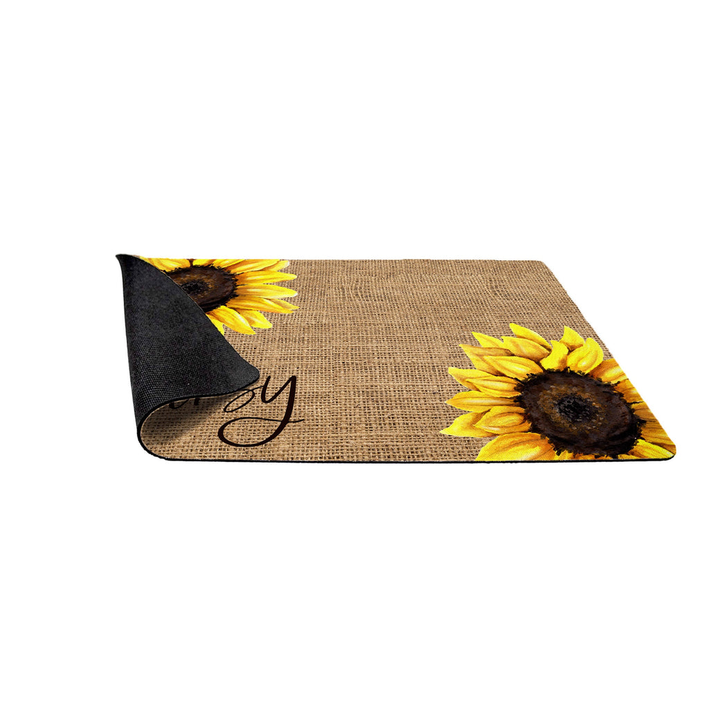 Personalized Sunflower Pet Mat