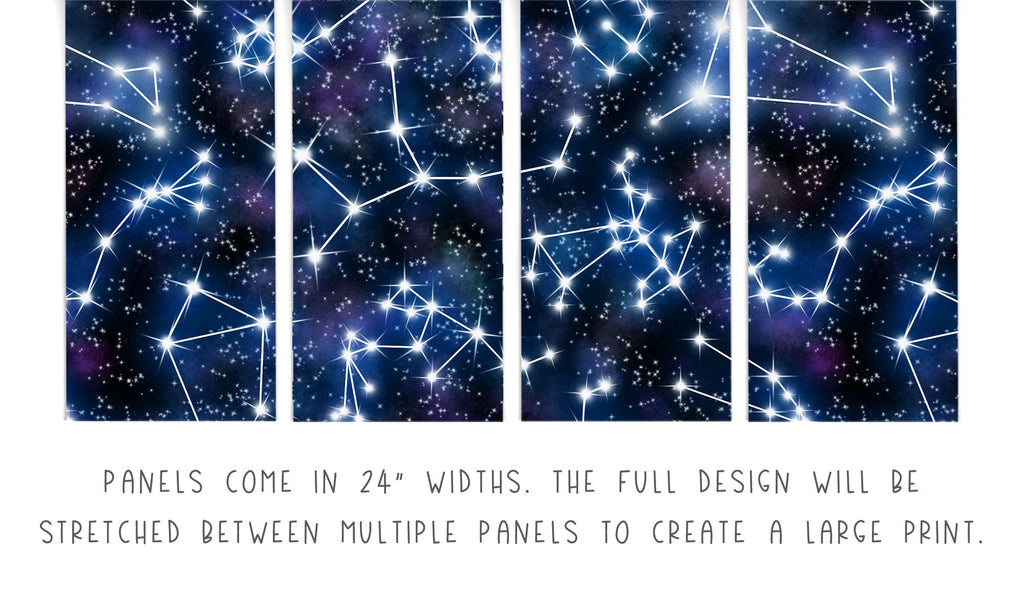 Zodiac Galaxy Constellations Wallpaper/Peel and Stick Removable/Baby Nursery Decor/Large Print/Living Room Bedroom/Starry Night