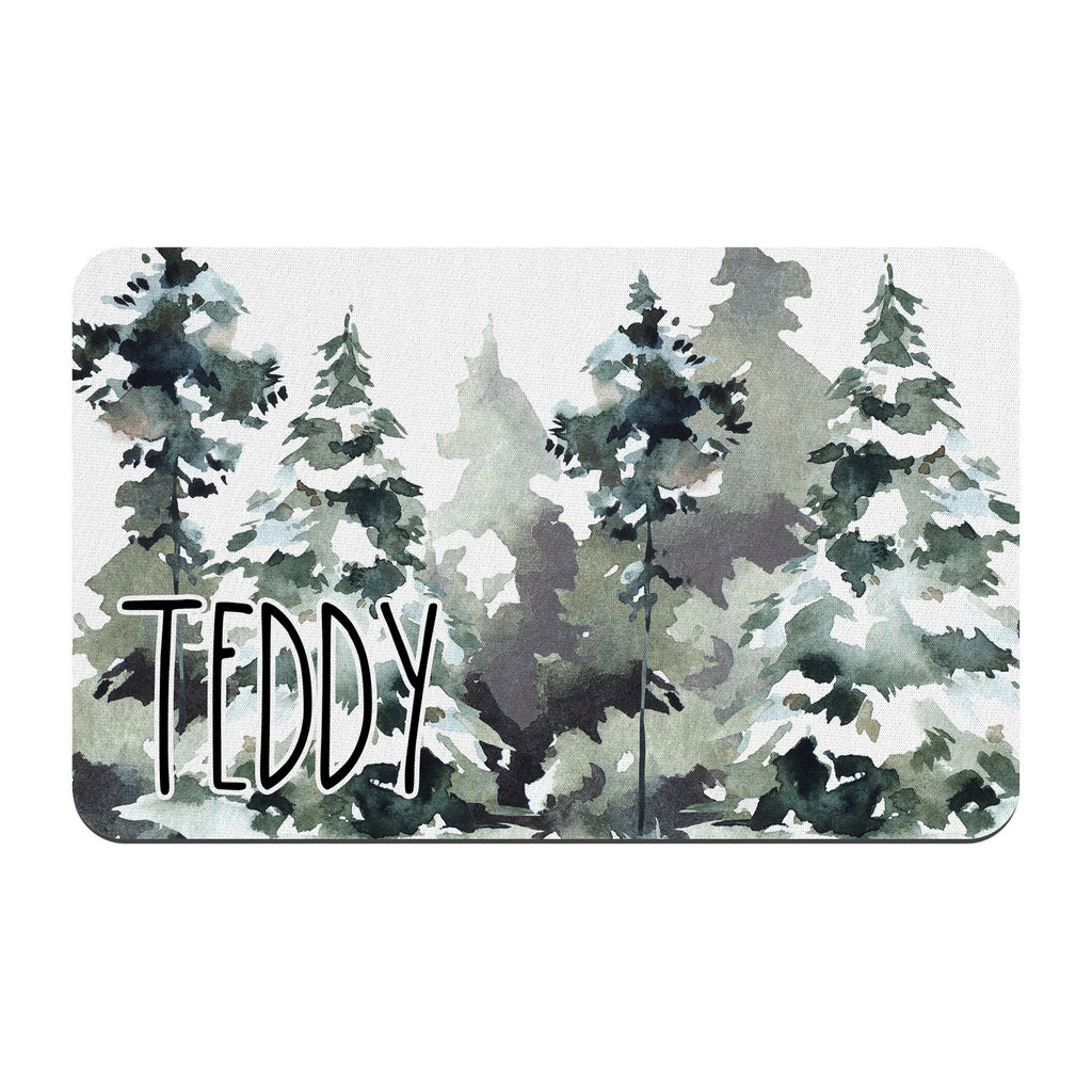 Personalized Trees Forest Woodland Mountains Pet Mat