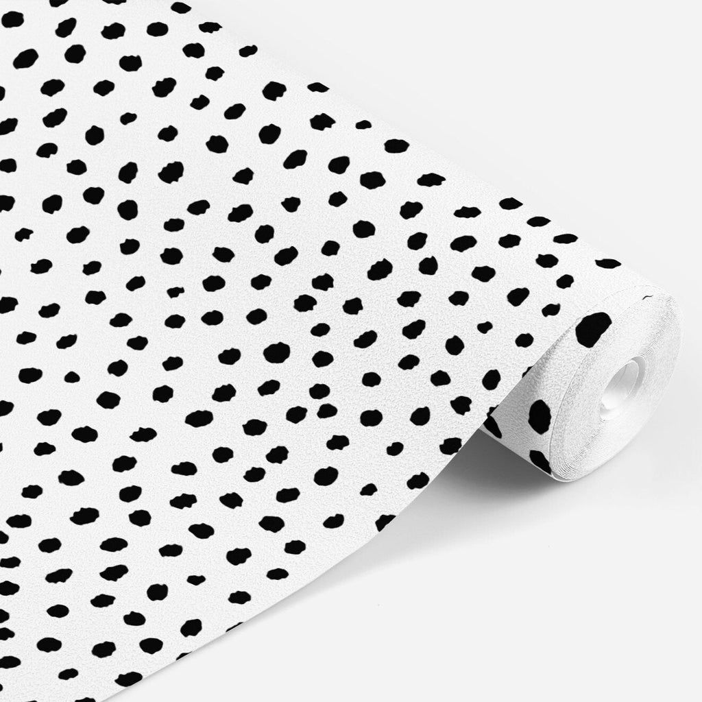 Black Speckled Dot Wallpaper