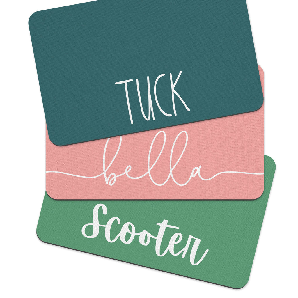 Personalized Swoosh Name Solid Color Pet Mat