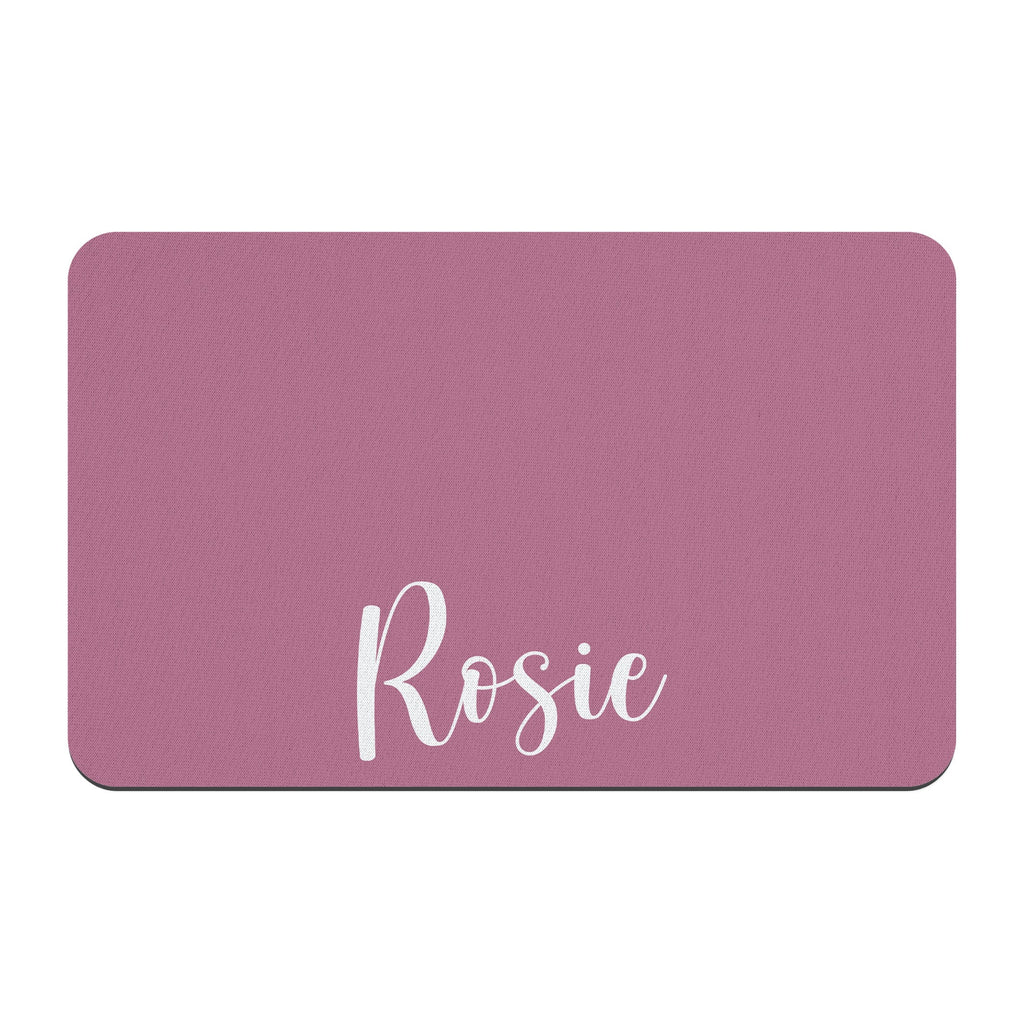 Personalized Simple Name Solid Color Pet Mat