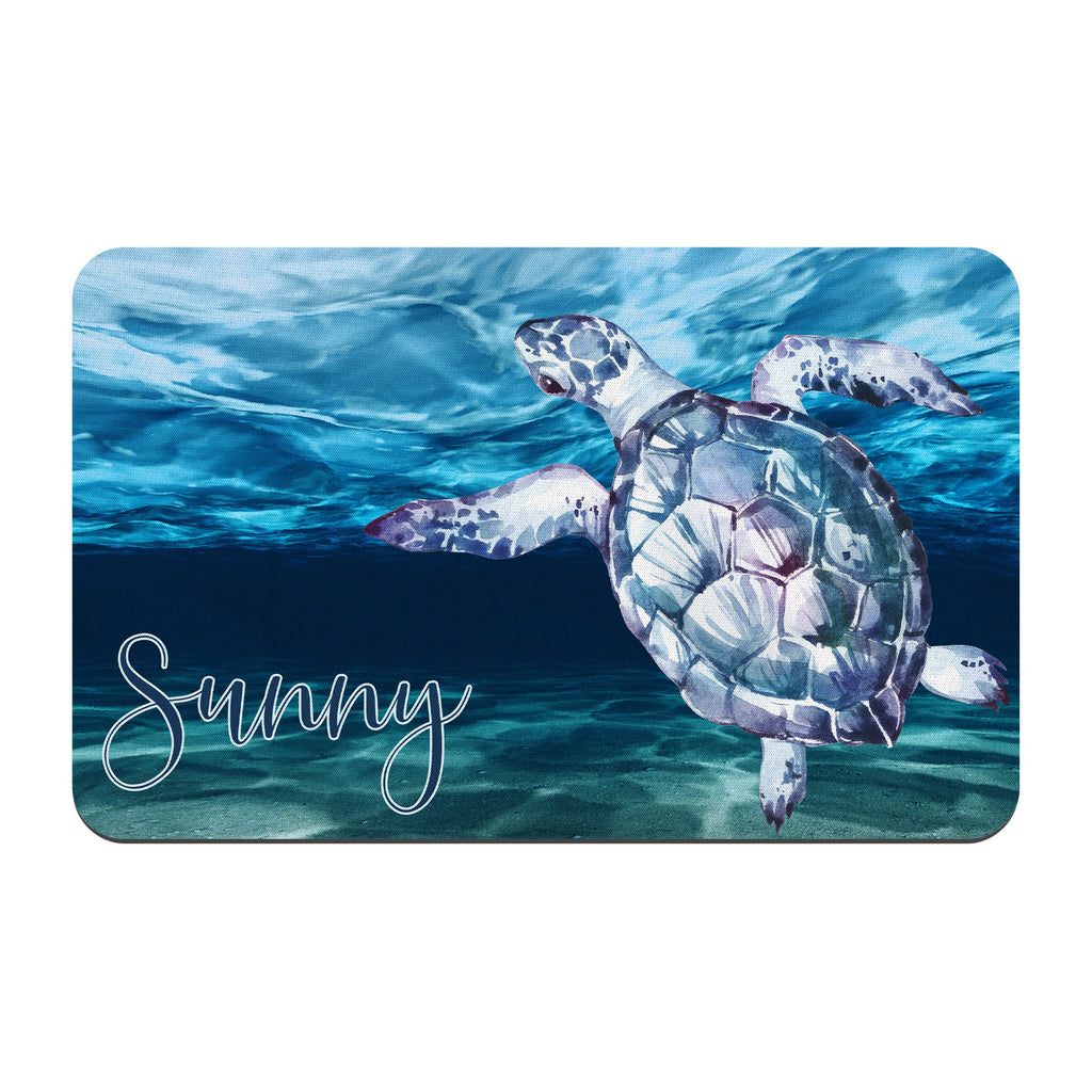 Personalized Sea Turtle Ocean Pet Mat