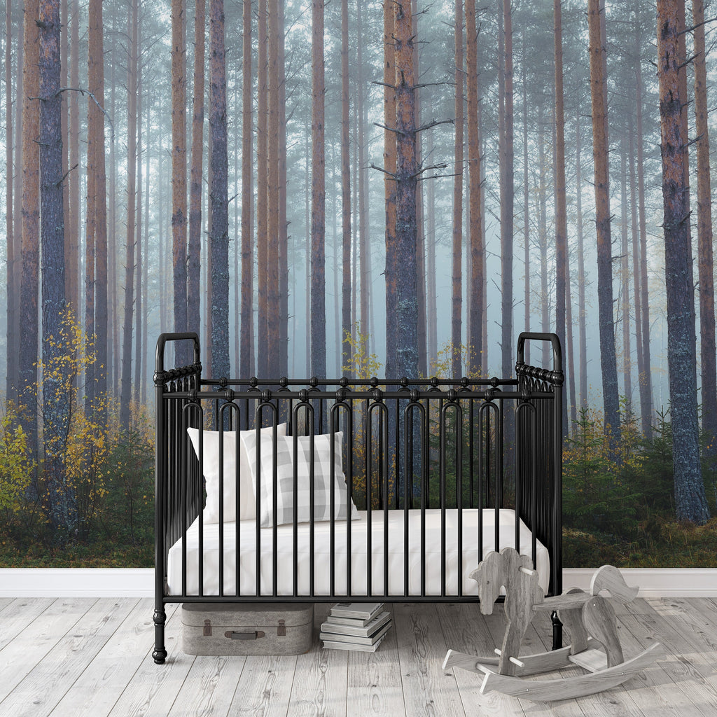Trees Forest Peel and Stick Mural Wallpaper/Baby Boy Nursery Decor