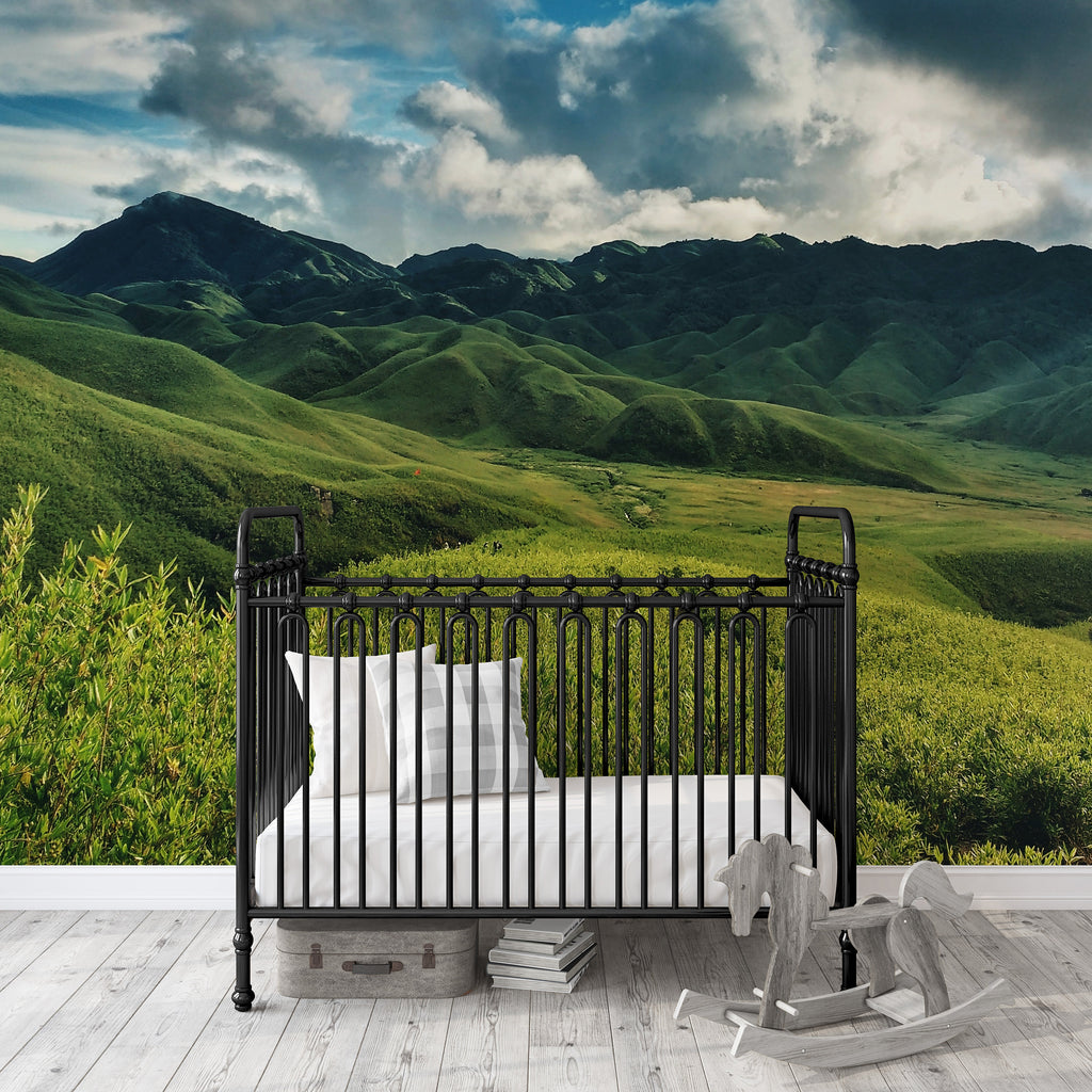 Rolling Hills Nature Landscape Wallpaper/Real Image Mural Boys Room/Peel and Stick Removable/Baby Boy Nursery/High End Outdoor