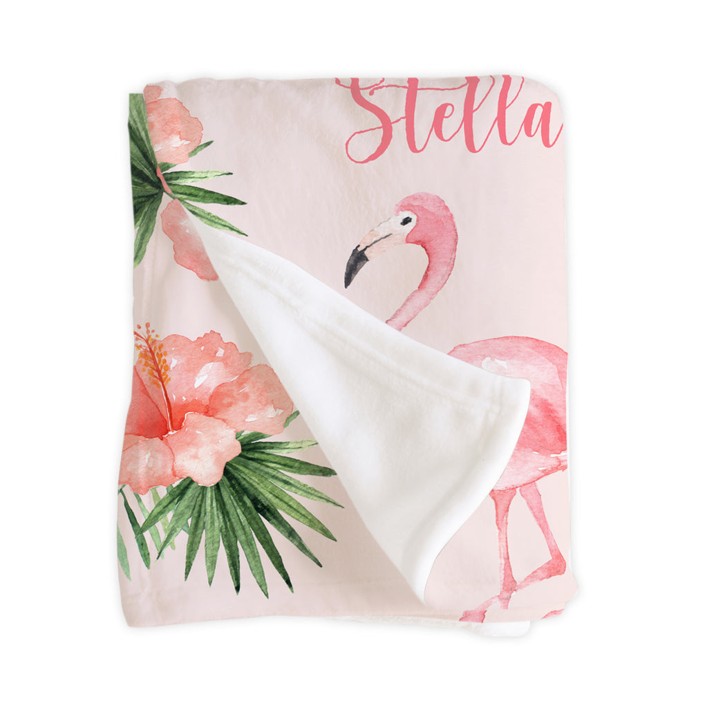 Flamingo Hibiscus Blanket