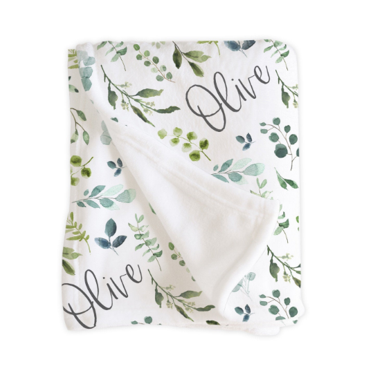 Olive Minky Blanket