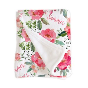 Baby Bedding / Pink Floral Crib Sheet / Hot Pink Nursery / Pink Rose Peony Green / Changing Pad Cover / Mini Crib Sheet Option / Ruby