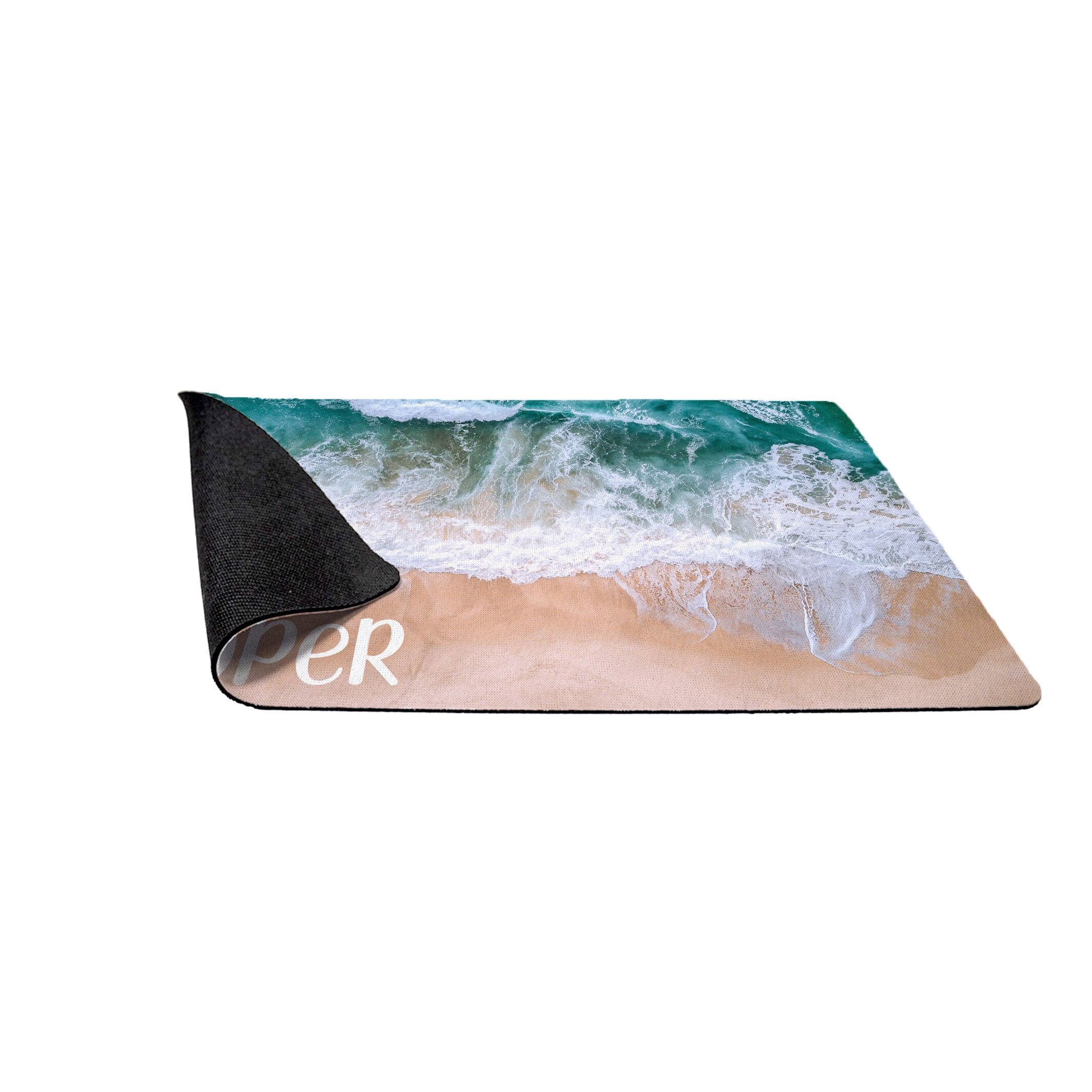 Beach Ocean Personalized Pet Placemat / Custom Dog Bowl Mat / New Puppy Supplies - Image 3