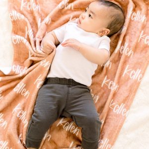 Baby Name Blanket / Baby Shower Gift / Toddler Personalized Blanket / Choose Your Colors Font / Simple Name Minky / Matching Sibling