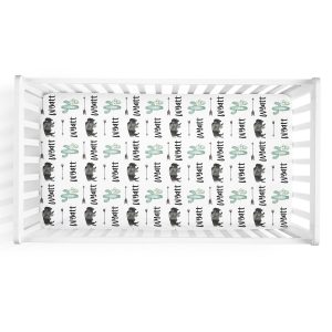 Baby Bedding Personalized / Baby Boy Cactus Buffalo Country Crib Sheet / Changing Pad Cover / Blanket / Mini Crib Sheet / Bison Collection