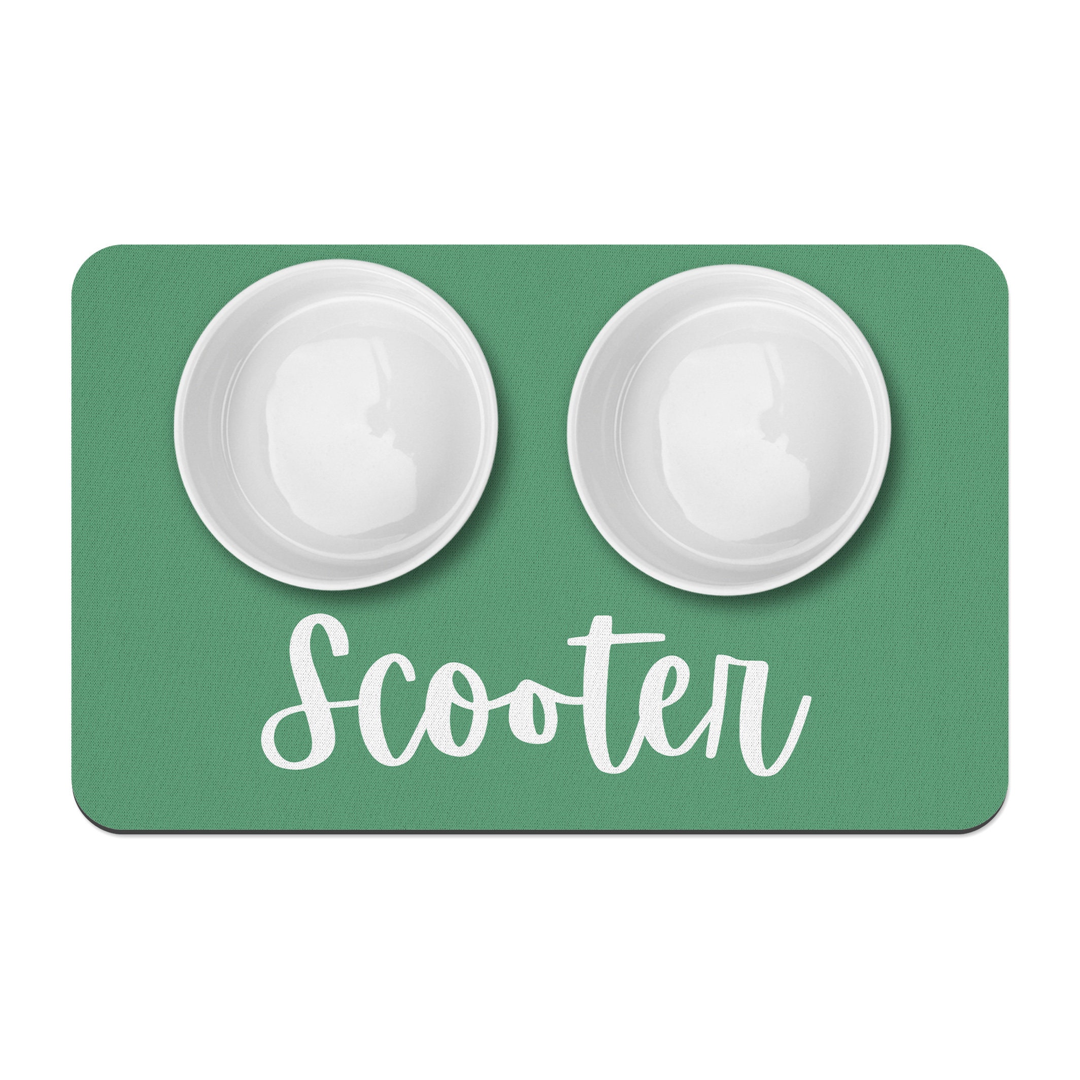 Personalized Name Dog Bowl Mat, Choose Colors and Font, Customized Color Block Pet Placemat, Gift for New Puppy, Dog Lover Supplies - Image 6