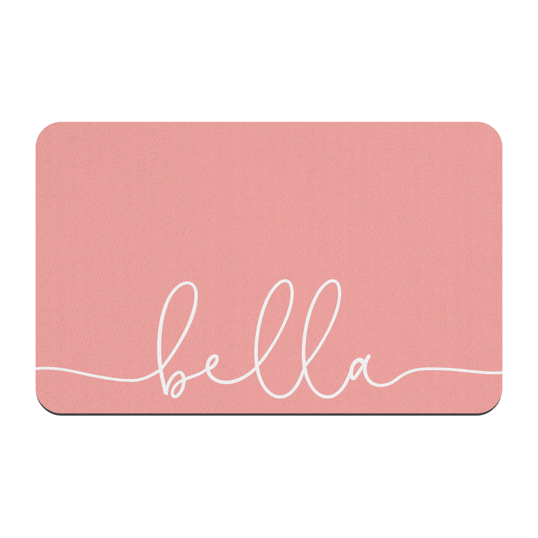 Personalized Name Dog Bowl Mat, Choose Colors and Font, Customized Color Block Pet Placemat, Gift for New Puppy, Dog Lover Supplies