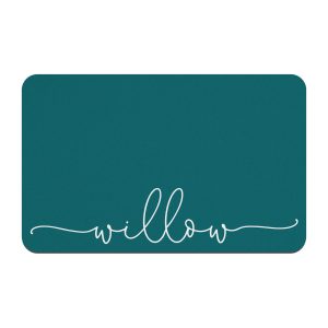 Personalized Dog Cat Food Mat, Simple Name Custom, Choose Colors and Font, Pet Placemat Absorbent Feeding Station, New Puppy Kitten Supplies