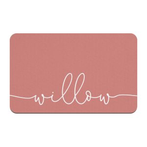 Custom Colors Pet Mat for Food and Water with Name, Absorbent Feeding Bowl Placemat, Choose Font, Puppy Dog Kitten Cat, Kid Table Spills