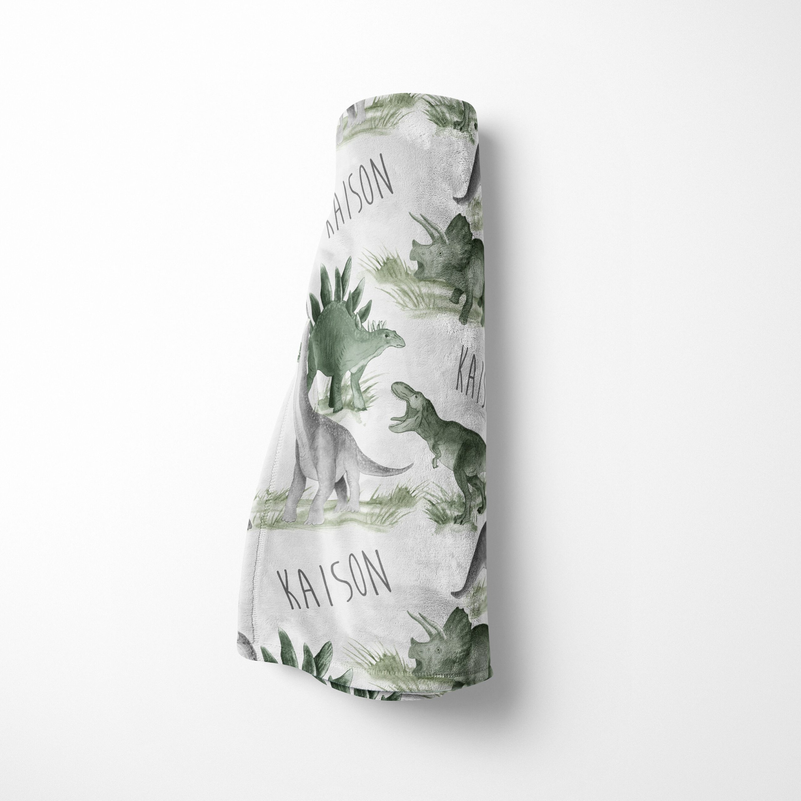 Prehistoric Dinosaur Blanket with Name / Minky or Sherpa Blanket / Baby Boy / Baby Shower Gift / Dinosaur / Prehistoric Collection