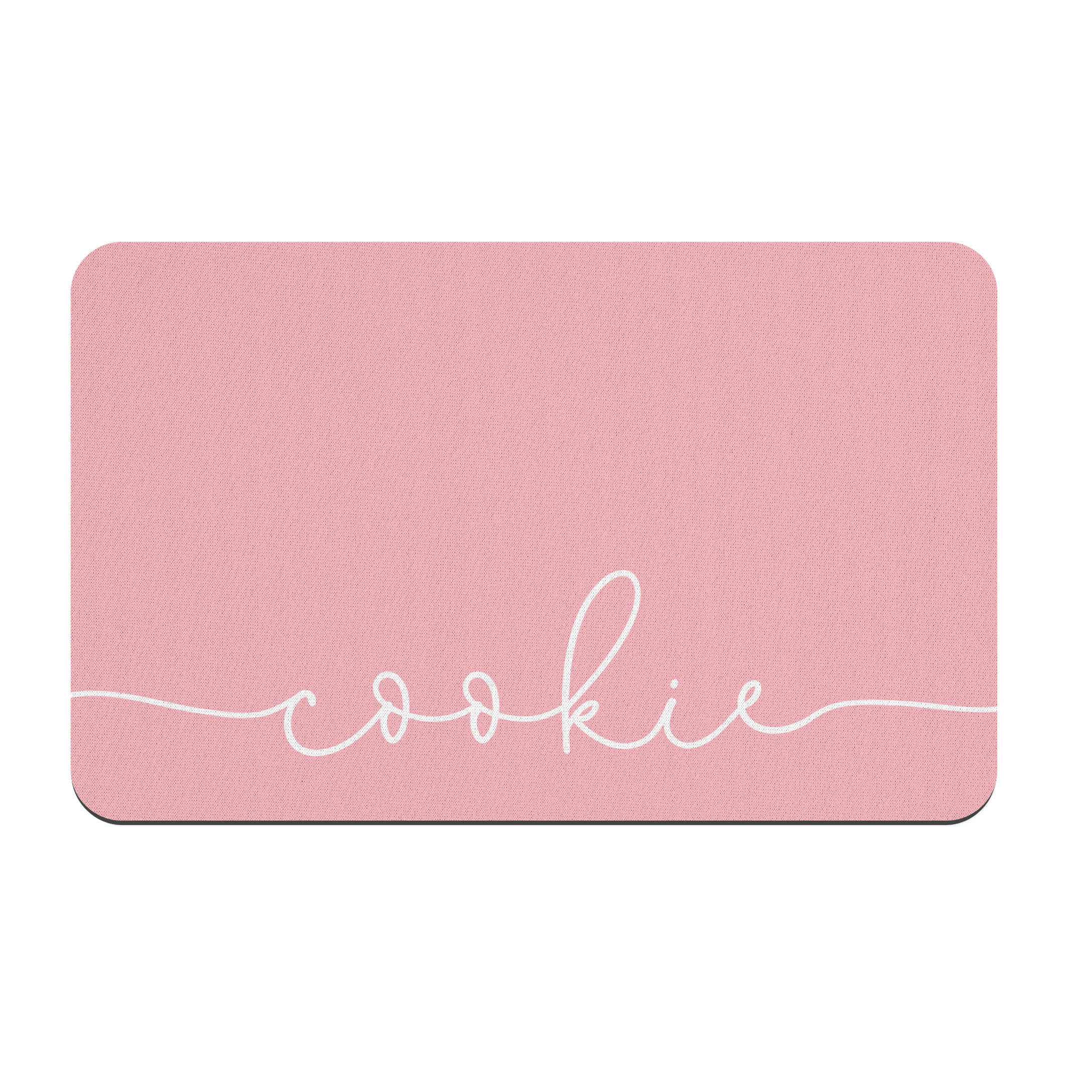 Tan Beige Dog Food Mat, Customize Name Colors and Font, Gifts for Dogs, Puppy or Kitten Cat, Water Absorbent Floor Placemat, Personalized - Image 5