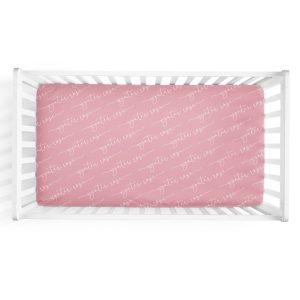 Personalized Baby Crib Sheet / Simple Name / Boy or Girl Nursery / Changing Pad Cover / Mini Crib Sheet / Custom Printed Name