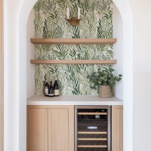 Greenery Leaf Wallpaper, Botanical Plant Garden, Peel Stick Prepasted Traditional, Custom Dimensions Sage Green Leaves