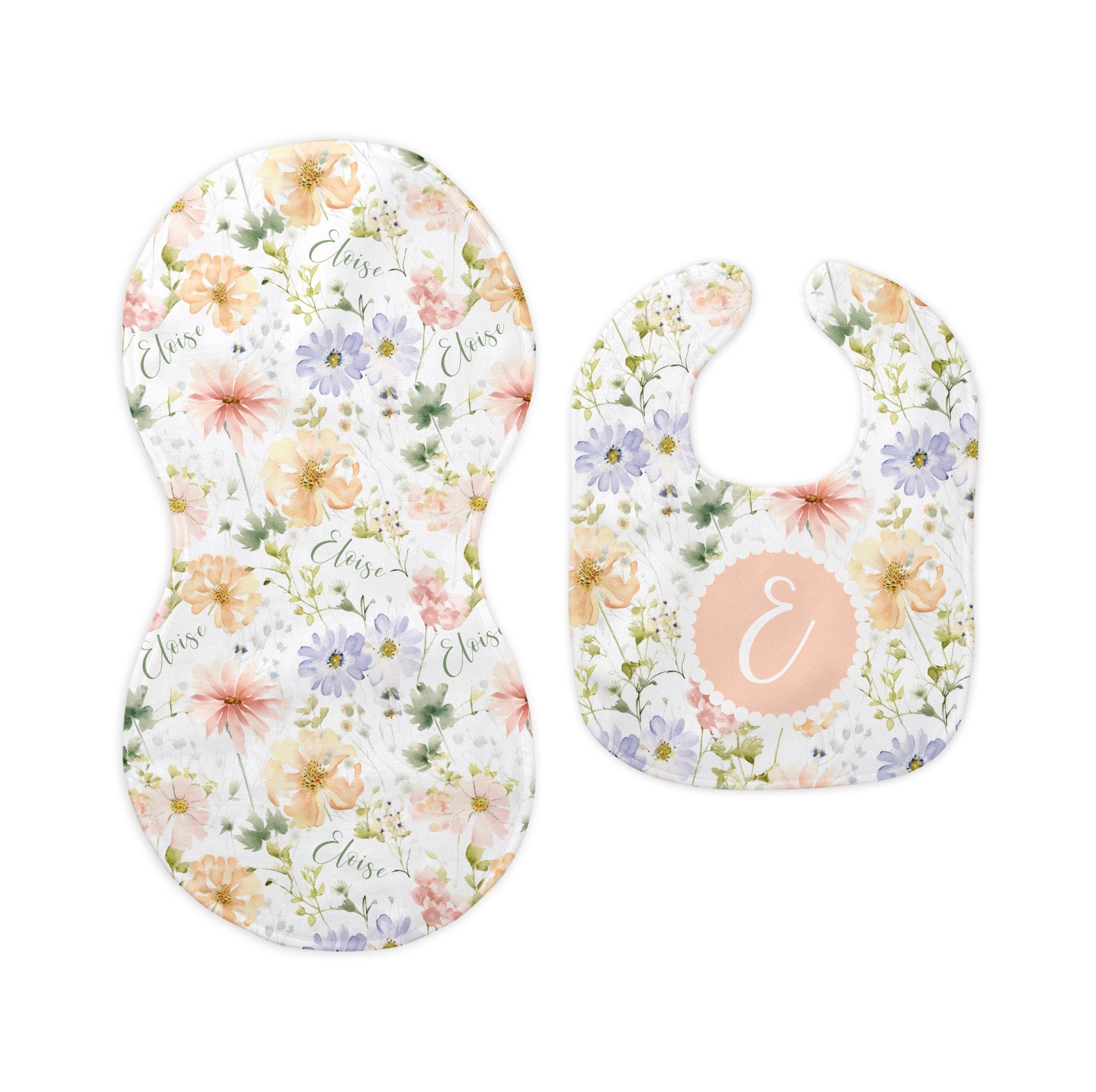 Pastel Spring Baby Girl Name Blanket, Personalized Girly Name Swaddle, Minky Sherpa Custom Blanket, Gift for New Baby, Spring Pressed Floral - Image 7