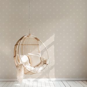 Simple Neutral Beige X Wallpaper, Vintage Shabby Chic Flower Peel and Stick Removable, Unpasted Prepasted Traditional Option, Ditsy Romantic