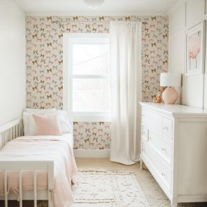 Neutral Bows Wallpaper, Peel and Stick Removable, Unpasted Traditional Option, Modern Girly Dusty Pink Bows Cute, Girl Toddler Nursery