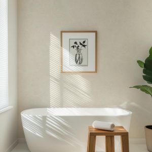 Beige Stonewash Pattern Wallpaper, Traditional or Peel and Stick Removable, Home Decor, Versatile, Accent Wall, Neutral Tan Limewash Stone