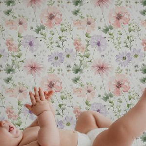 Spring Pastel Bloom Wallpaper, Peel and Stick Removable, Unpasted Traditional Option, Meadow Flower Field, Pressed Dried Floral, DIY Project