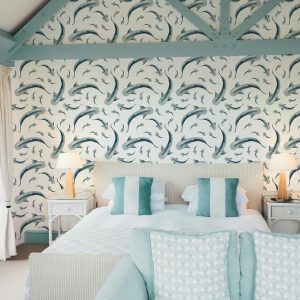 Whale Shark Wallpaper Peel and Stick, Ocean Animal Wall Mural for Nursery or Kids Room, Underwater Sea Life Removable Wall Art