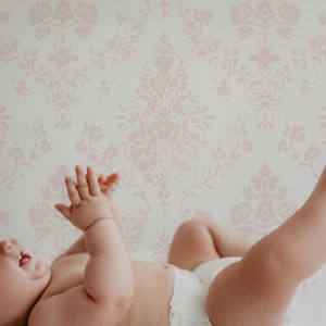 Light Pink Victorian Damask Wallpaper, Peel and Stick Removable, Baby Pink Baroque, Elegant French Ornate Vintage
