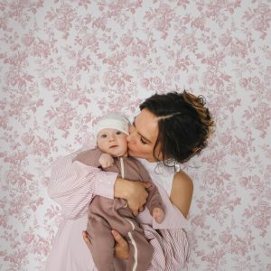 Mauve Pink Vintage Toile Wallpaper, Peel and Stick Removable, Coquette Grandmillennial Chic, Dainty Flower Baroque Vines, Elegant Pink Toile